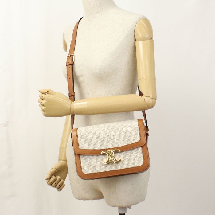 Celine Triomphe Crossbody Shoulder Bag Calf Jacquard