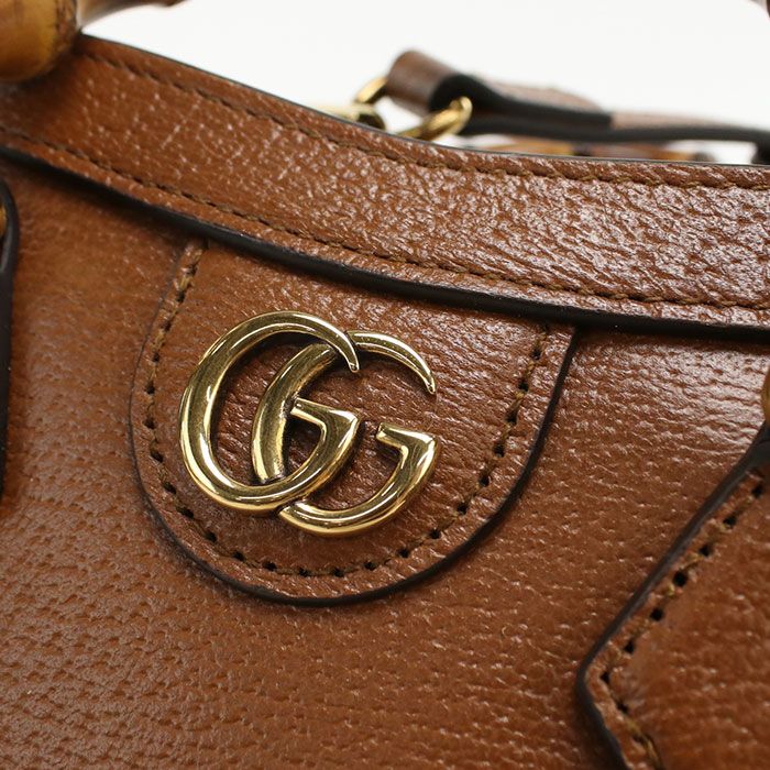 Gucci 2-Way Diana Tote Leather