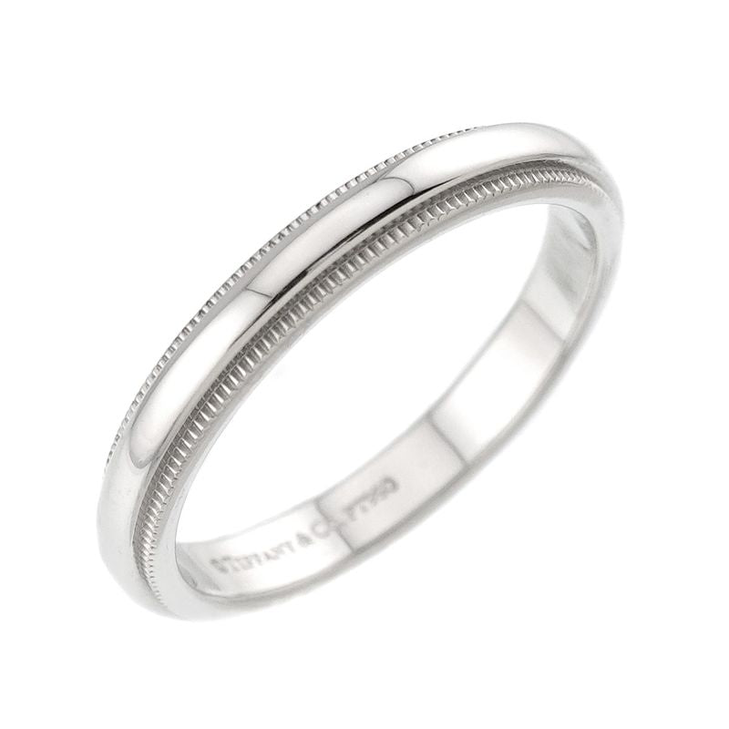 Tiffany & Co Milgrain Ring Width mm Pt Platinum Together