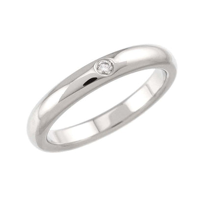 Tiffany & Co Stacking Band Ring Diamond Pt Platinum