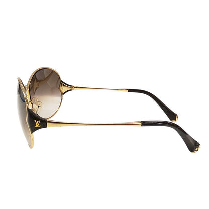 Louis Vuitton Sunglasses Metal Plastic Daisy Gold Brown Petal Motif Feminine