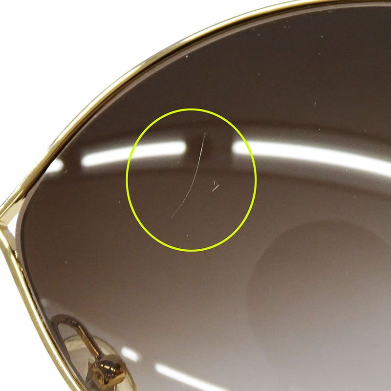 Louis Vuitton Sunglasses Metal Plastic Daisy Gold Brown Petal Motif Feminine