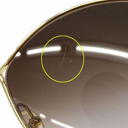 Louis Vuitton Sunglasses Metal Plastic Daisy Gold Brown Petal Motif Feminine