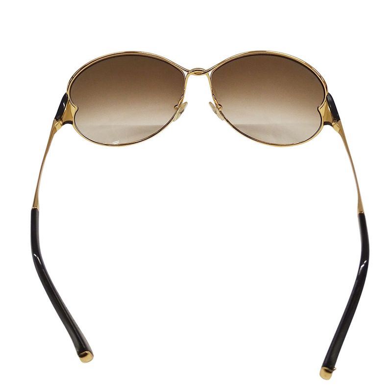 Louis Vuitton Sunglasses Metal Plastic Daisy Gold Brown Petal Motif Feminine