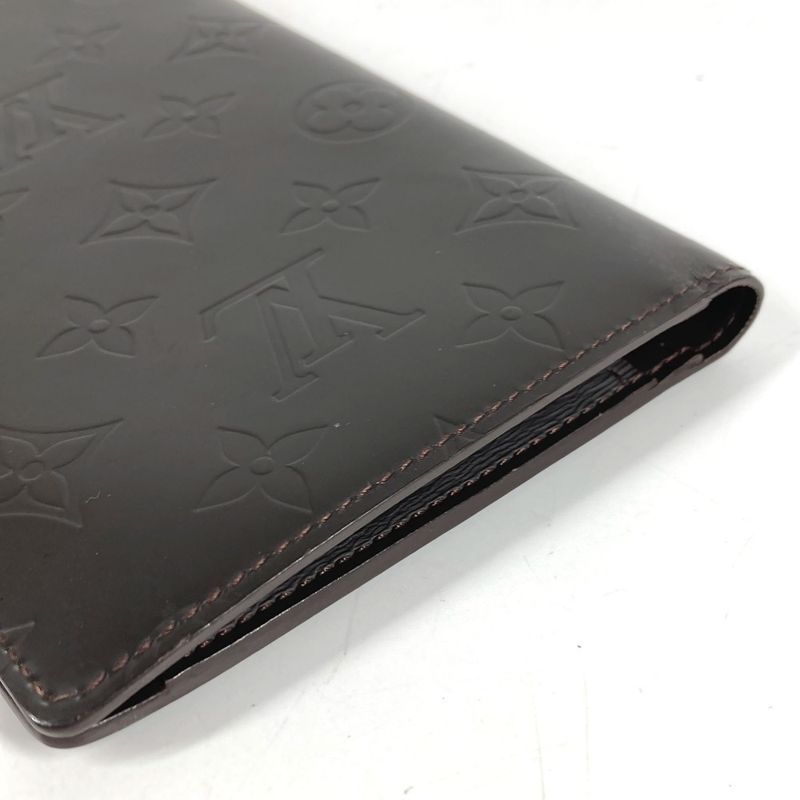Louis Vuitton Wallet Portefeuille Double Monogram Glace Leather Cafe Brown