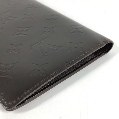 Louis Vuitton Wallet Portefeuille Double Monogram Glace Leather Cafe Brown