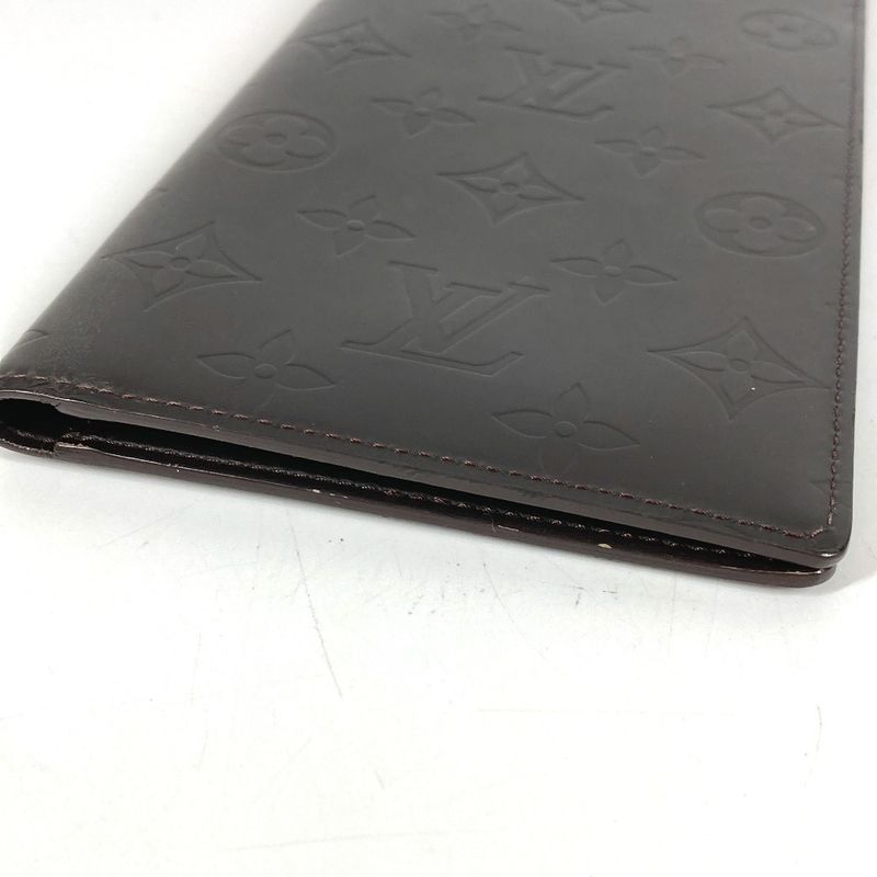 Louis Vuitton Wallet Portefeuille Double Monogram Glace Leather Cafe Brown