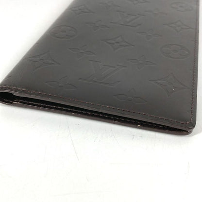 Louis Vuitton Wallet Portefeuille Double Monogram Glace Leather Cafe Brown
