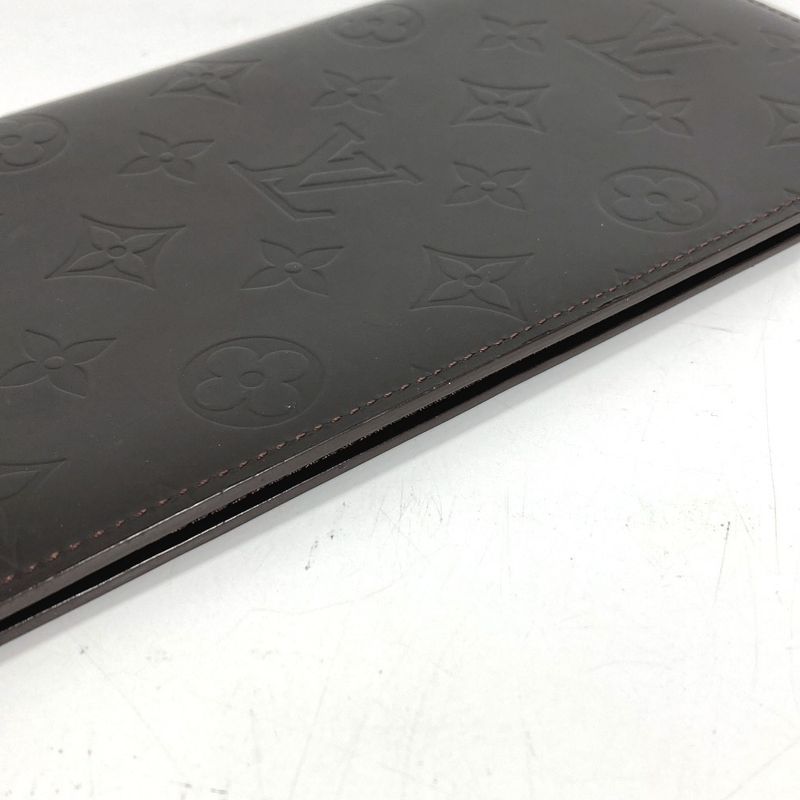 Louis Vuitton Wallet Portefeuille Double Monogram Glace Leather Cafe Brown