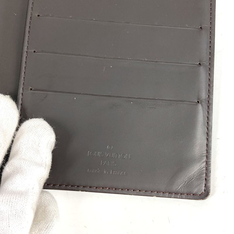 Louis Vuitton Wallet Portefeuille Double Monogram Glace Leather Cafe Brown