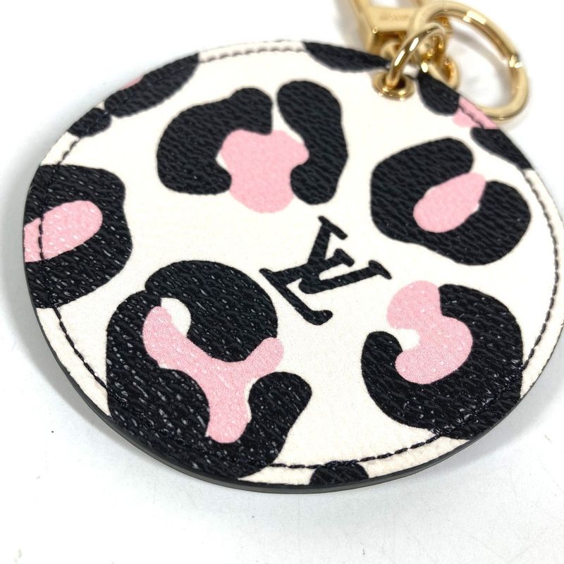 Louis Vuitton Bag Charm Porte Cles Illustre Wild at Leather Pink
