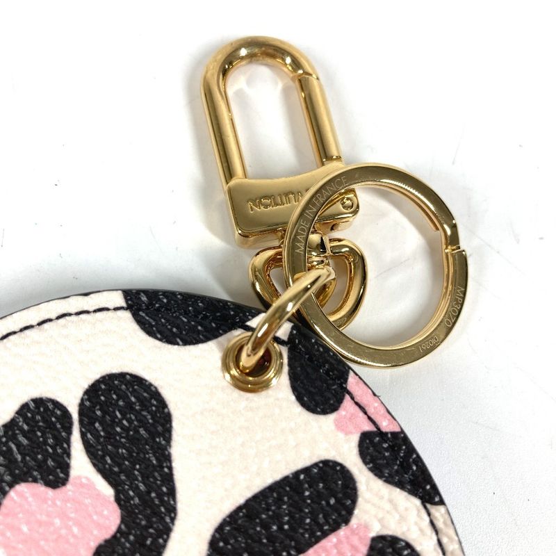 Louis Vuitton Bag Charm Porte Cles Illustre Wild at Leather Pink