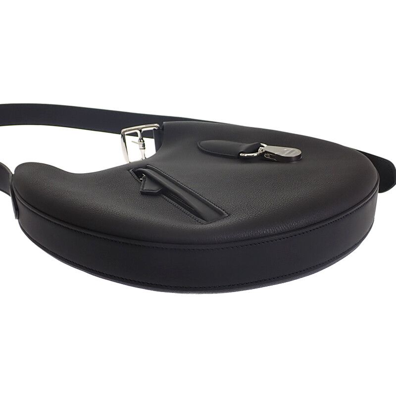 Hermes Arson Slim Shoulder Bag Tote Togo Voswift Black Silver