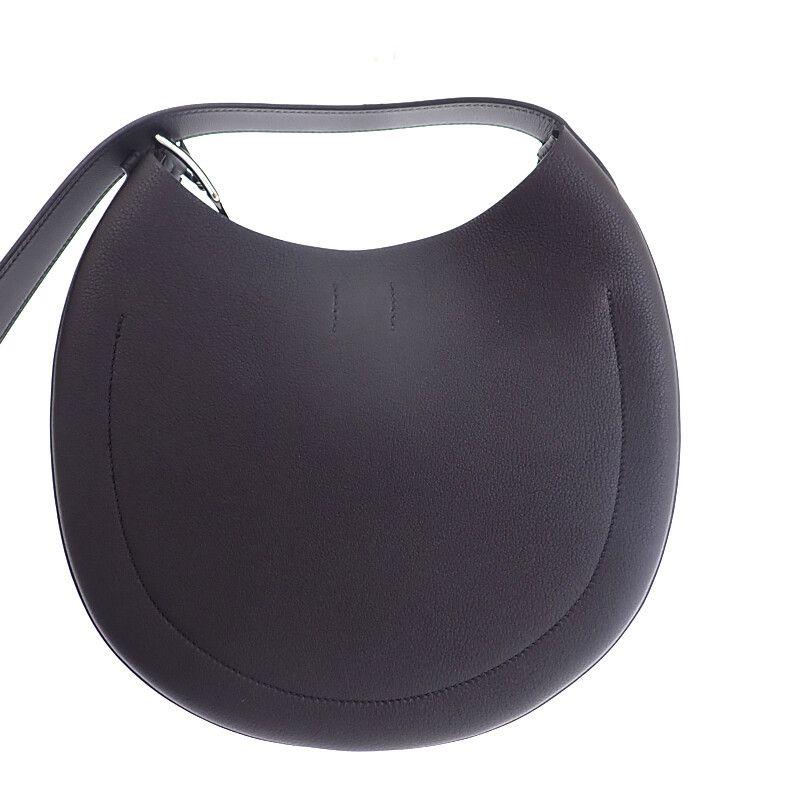 Hermes Arson Slim Shoulder Bag Tote Togo Voswift Black Silver