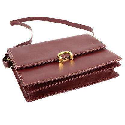 Cartier Must Line Shoulder Bag Leather Bordeaux Gold