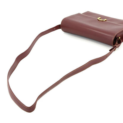 Cartier Must Line Shoulder Bag Leather Bordeaux Gold