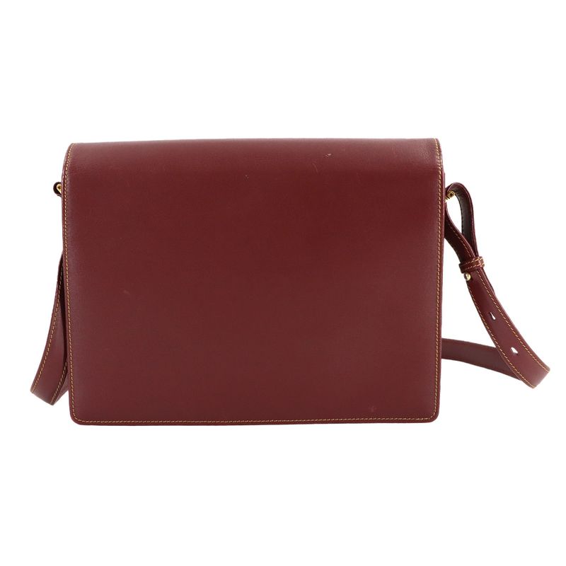 Cartier Must Line Shoulder Bag Leather Bordeaux Gold