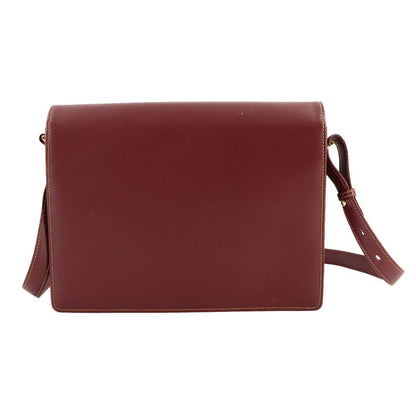 Cartier Must Line Shoulder Bag Leather Bordeaux Gold