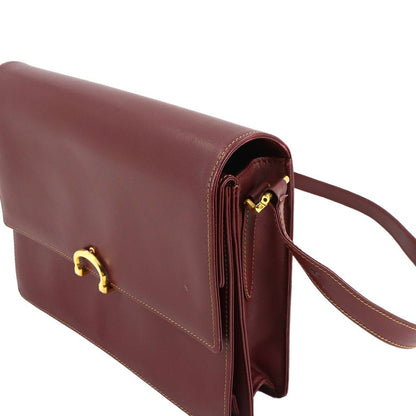 Cartier Must Line Shoulder Bag Leather Bordeaux Gold