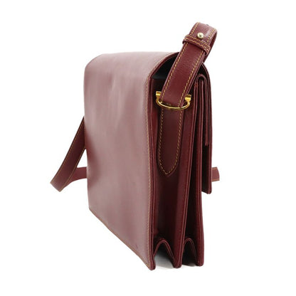 Cartier Must Line Shoulder Bag Leather Bordeaux Gold