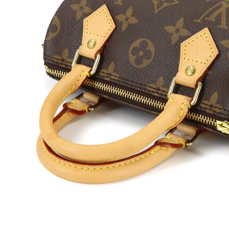 Louis Vuitton Monogram Mini Speedy 2-Way Bag Brown