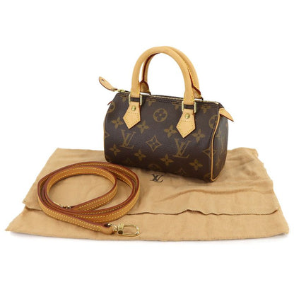 Louis Vuitton Monogram Mini Speedy 2-Way Bag Brown