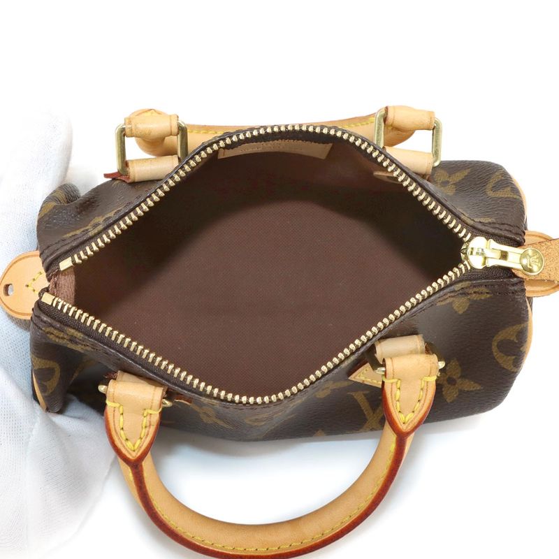 Louis Vuitton Monogram Mini Speedy 2-Way Bag Brown