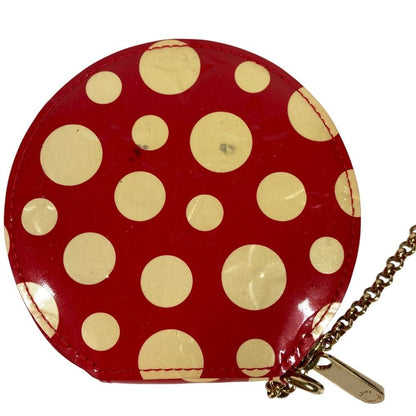 Louis Vuitton Coin Case Porte-Monnaie Chapeau Patent Leather Red Yayoi Kusama — view 2