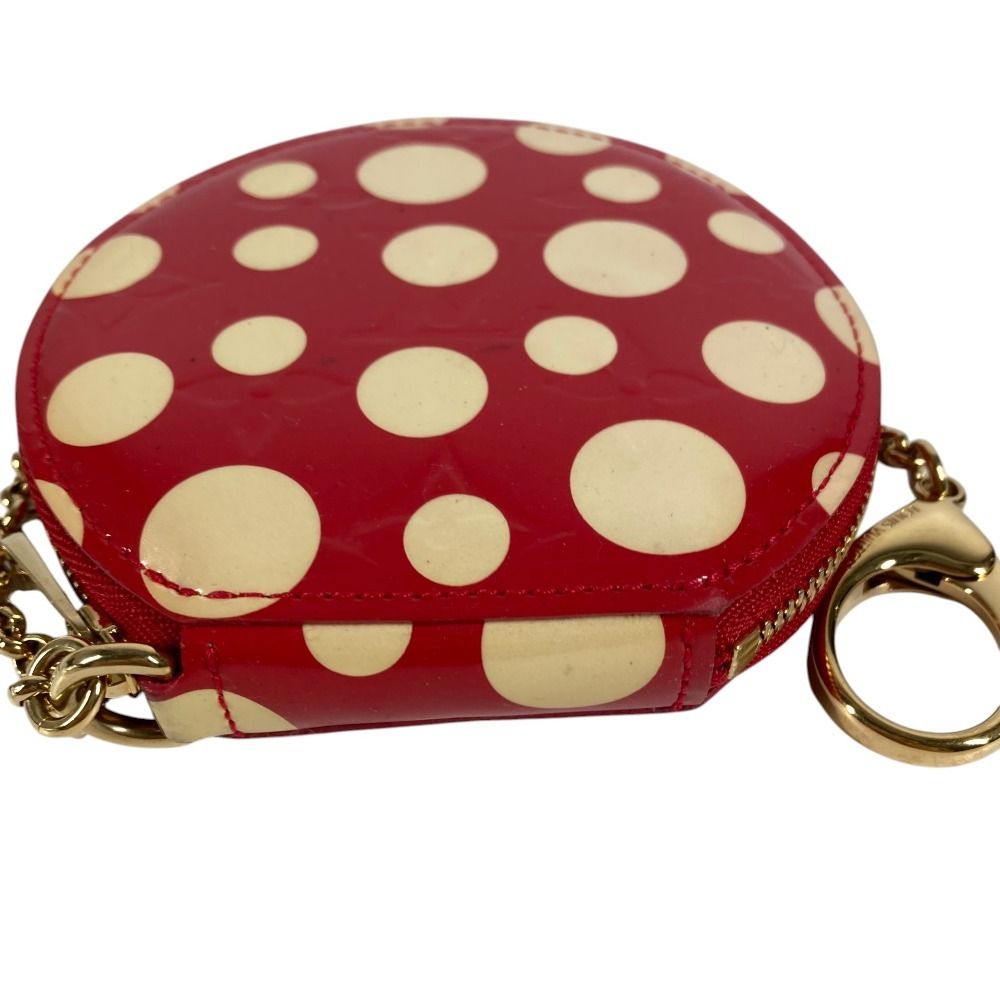 Louis Vuitton Coin Case Porte-Monnaie Chapeau Patent Leather Red Yayoi Kusama — view 3