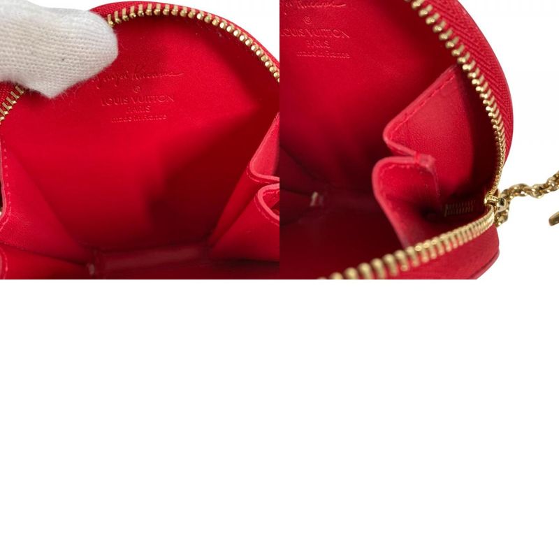 Louis Vuitton Coin Case Porte-Monnaie Chapeau Patent Leather Red