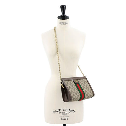 Gucci Ophidia Small Shoulder Bag GG Supreme Leather Beige Brown
