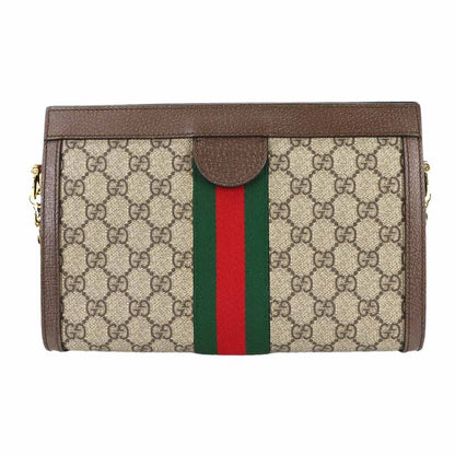 Gucci Ophidia Small Shoulder Bag GG Supreme Leather Beige Brown