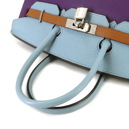 Hermes Birkin 35 Harlequin Taurillon Clemence Ultra Violet Blue Ran Hand Bag