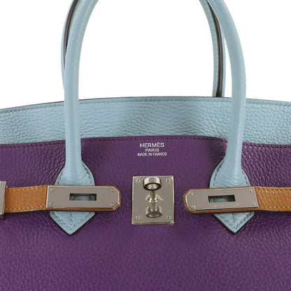 Hermes Birkin 35 Harlequin Taurillon Clemence Ultra Violet Blue Ran Hand Bag