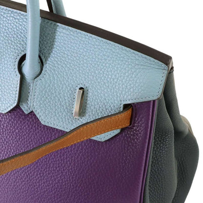 Hermes Birkin 35 Harlequin Taurillon Clemence Ultra Violet Blue Ran Hand Bag