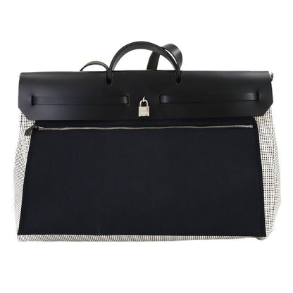 Hermes Herbag Zip Lutourne Cabin 2-Way Hand Bag Toile Kris Viking