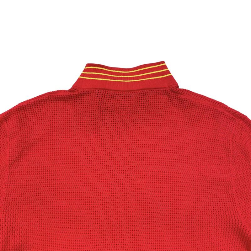 Louis Vuitton Sweater High Neck Long Sleeve Knit XS Lvlogo Back Print Red