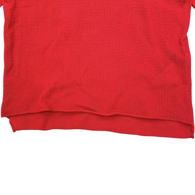 Louis Vuitton Sweater High Neck Long Sleeve Knit XS Lvlogo Back Print Red
