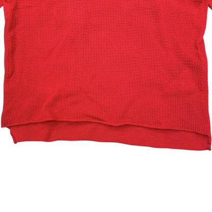 Louis Vuitton Sweater High Neck Long Sleeve Knit XS Lvlogo Back Print Red