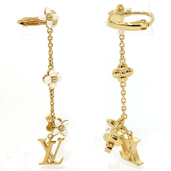 Louis Vuitton LV Floragram Earrings for Faux Pearl