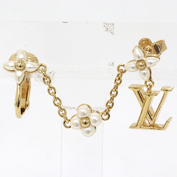 Louis Vuitton LV Floragram Earrings for Faux Pearl