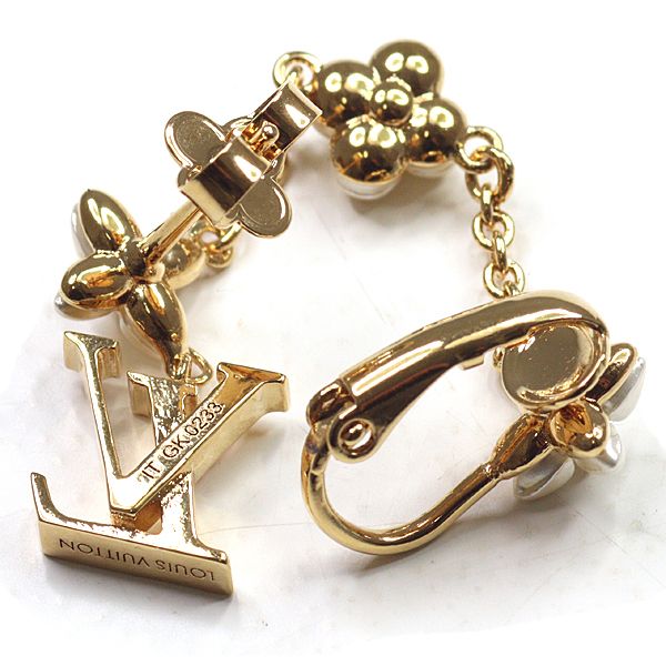 Louis Vuitton LV Floragram Earrings for Faux Pearl