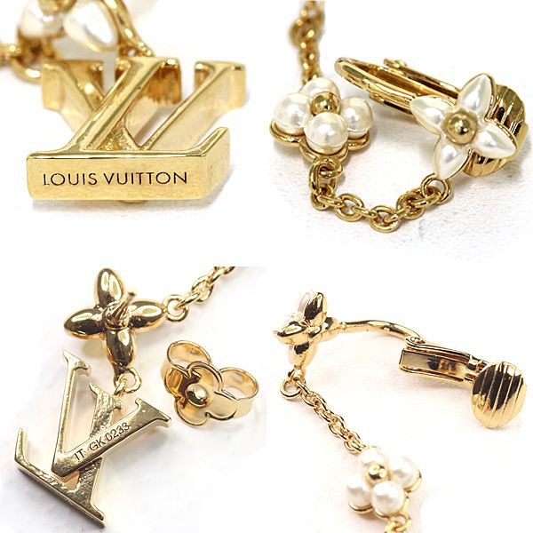 Louis Vuitton LV Floragram Earrings for Faux Pearl