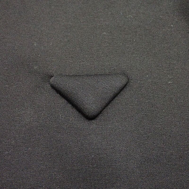 Prada Cropped Hoodie S Cotton Nylon Black