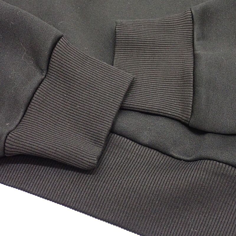 Prada Cropped Hoodie S Cotton Nylon Black