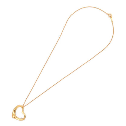 Tiffany & Co Elsa Peretti Open Heart Necklace Pendant 18k Yellow Gold