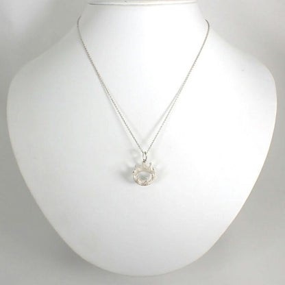 Tiffany & Co 925 Crown Charm Pendant Necklace
