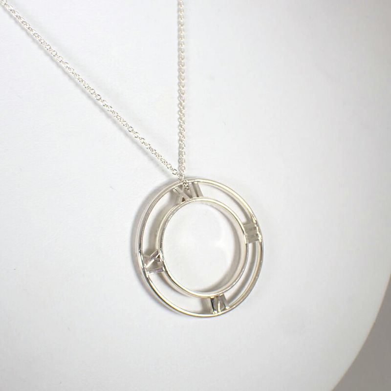 Tiffany & Co 925 Open Atlas Circle Pendant