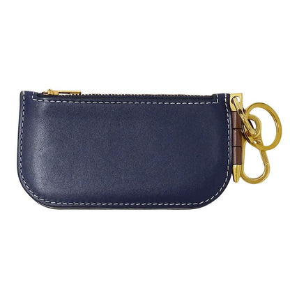 Loewe Wallet Coin Case Leather Gate Mini Navy Beige Card Small