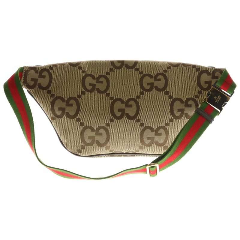 Gucci Jumbo GG Belt Shoulder Bag Beige